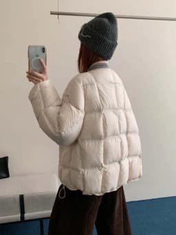 Luxury Knit patchwork down jacket for women 2026 Winter Thick warm turtleneck long sleeve puffer coat Korean style INKEO DJ668