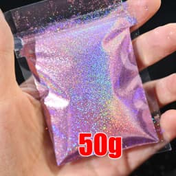 0.2 1/128 Multi-color Holographic Mirror Glitter for Nail Art,(Extra Fine Glitter), 50 Grams Holo Ultra Fine Nail Glitter Powder