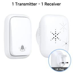 Wireless Doorbell 38-Chime 90db Self-Generating Power Waterproof Remote Modern Design Kinetic Energy Door Bell EU US UK Plug