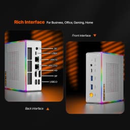 Peladn Mini Pc, Amd Ryzen 9 7940Hs (8C/16T, up to 5.1Ghz) 16Gb Ddr5 5600Mhz Ram, 1Tb Ssd, 3-Year Warranty 4K Hd, Bt5.2 Windows11, Wifi6