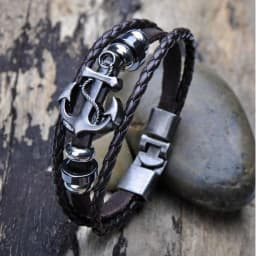 Retro Wide Leather Pirate Compass Bracelet for Men Celtic Viking Compass Bracelet Jewelry Male Accessories Gifts To Boyfriend