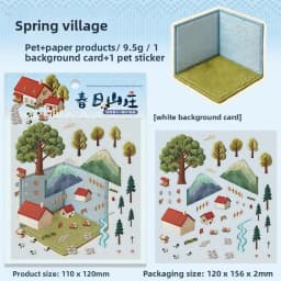 1pack/2pack Exquisite Spring Series Scene Sticker Pack Spring Theme Journal Collage Materials 4 Styles