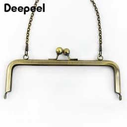 2/5Pcs 8.5/10.5/15/18.5cm Metal Bag Handle Square Smooth Clourse Purse Frame Kiss Clasp Handbag Sewing Brackets Bags Accessories