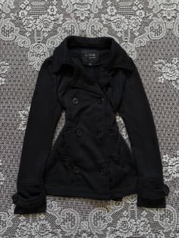 Men Cropped Coat Loose Stand Collar Double Breasted Woolen Jacket Epaulet Design Streetwear Thick Warm Autumn Winter Outerwear