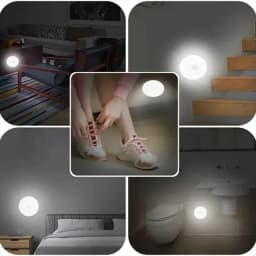 HPH Motion Sensor LED Night Light 4pcs Rechargeable Night Lamp For Kitchen Cabinet Wardrobe Lamp Staircase Wireless Closet Light
