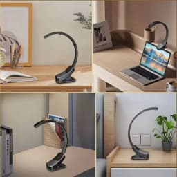 Rechargeable USB Blue Light Blocking Book Light Clip on Amber LED Reading Lamp Eye Healthy Stepless Dimming for Nighttime