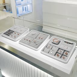 Oirlv Gray Jewelry Display Set Shop Cabinet Display Props Necklace Display Bust Jewelry Store Ring Earrings Bangle Tray