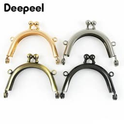 2/5Pcs Deepeel 5cm Metal Frame Kiss Clasp Lock for Mini Purse Handbag Wallet Smooth Handle DIY Handmade Bags Handware Accessory