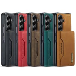 DG.MING Leather Wallet Phone Case for Samsung Galaxy Z Fold 8 Ultra 7 6 5 4 3 fold7 fold6 fold5 Cards Holder Funda Cover Hoseje