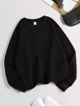 2026 Winter Womens Solid Hoodies Basic Warm Fleece Sweatshirt Soft Breathable O-Neck Pullover Casual Oversize Female Clothes