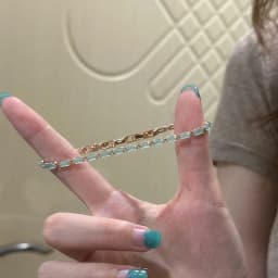 New sterling silver bracelet square full shining cat eye stone adjustable bracelet sea blue gemstone zircon silver bracelet Gift