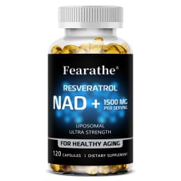 NAD Supplement, 1500 Mg - Liposomal NAD+ Supplement with Resveratrol, Supports Cellular Health, Endurance & Healthy Aging