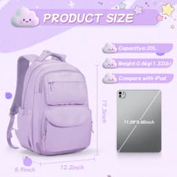 School Backpack for Girls, Teens Backpack Elementary School Bag, Lightweight Large Capacity Cute Backpack Junior High Backpack