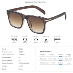 Vintage Square Sunglasses Men Anti-Blue Light Glasses Fashion Gradient Driving Shades Leopard Black Brand Oculos