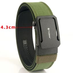TUSHI Brand 4.3CM Wide double-layer reinforced automatic buckle training quick hanging pistol belt Mens nylon outdoor leisure