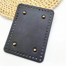 Rectangle Shaped PU Bag Bottom For Knitted Bag Crochet Bag Durable Bag Bottom With Rivet Bag Accessorie
