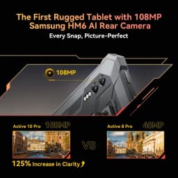 Blackview Active 10 Pro Rugged Tablets 11" FHD+ Display MTK 7300 30000mAh Battery 108MP Camera, 12GB 512GB, 5G Tablet Android 14