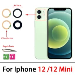 Camera Glass Lens Back Rear Camera Glass Lens with Glue Replacement Repair Spare Parts For iPhone 11 Pro Max 14 Plus 13 12 Mini