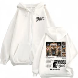 Michael Jackson King of Pop Cover Zip Up Hoodies Men Women High Quality Jacket Sweatshirt Fashion Oversized Zipper Pullover Coat