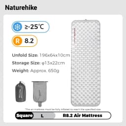 Naturehike Camping Mat 3.5/4.6/5.8/8.8 High R Value Ultralight Warm Inflatable Mattress Outdoor Portable Folding Inflatable Mats