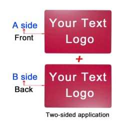 86x54x0.4mm Personalize Your Logo Text Aluminium Plate Custom Badge Adhesive Tape ID Door Wall Mailbox Business Card Name Tag