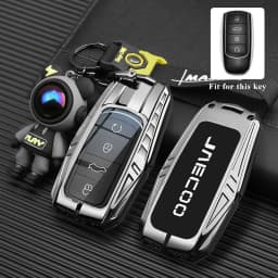 Zinc Alloy Car Key Case for Chery Jaecoo J7 7 PHEV 2025 J8 8 2026 Keychain Remote Cover Shell Housing Holder Fob Accessories