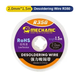 MECHANIC R350 1.0 1.5 2.0 2.5 3.0 3.5 4.0mm Powerful Solder Wick Electric PCB Board Tin Absorption Pure Copper Desoldering Braid
