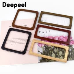 1/2Pcs Deepeel 14/20cm Wooden Handles Square Purse Frame for Making Woven Handbag DIY Bag Parts Crafts Hardware Accessories