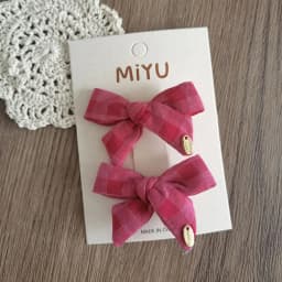 Japan-Korea Popular Fabric BB Hair Clips Set Bow Side Clips for Girls Daily & Party Hairpins Rose Bow Fabric Side Clips