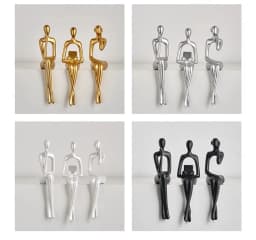 Resin Handicrafts Simulation Figure Sculptures Reader Portrait Abstract Art Sitting Figure Ornaments Home Decoration Accessories