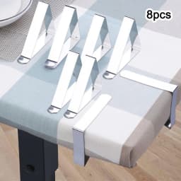 8 Pcs Stainless-Steel Table Cloth Clip Wedding Picnic Table Cover Clip Holder Round Tablecloth Stable Clips For Home Fixed Clip