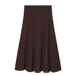 Nlzgmsj 2026 Summer Elegant Brown Embroidered Set V Neck Collared Blouse & High Waist Pants & A Line Skirt Casual Suit for Women