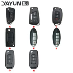 AUTOKEY YAYUN capa de chave de substituição com 2/3/4/5 botões, adequada para diversos modelos de carros