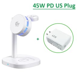 ICE Cooling Qi2.2 25W 3 in 1 Magnetic Wireless Charger Stand Fast Charging For Magsafe iPhone 17 Pro Max Apple Watch 2-8 Airpods