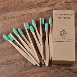 10Pcs Bamboo Toothbrush Eco Friendly Wooden Tooth Brush BPA Free Soft Bristle Tip Charcoal Adults Oral Care Toothbrushes