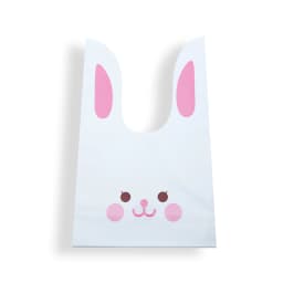 10/20pcs Cute Rabbit Ear Bags Plastic Cookie Candy Gift Bags For Easter Party Biscuits Snack Baking Packing Supplies Kids Gifts