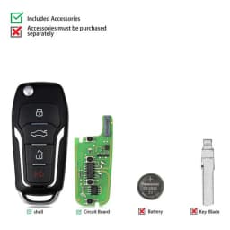 5pcs Xhorse VVDI Super Remote With XT27 XT27A66 Chip XELEX0EN XEFO01EN XEKF21EN XEKF20EN XEDS01EN XEMQB1EN For VVDI MINI Key