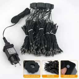 LED Christmas String Lights 8 Lighting Modes Fairy Lights Christmas Lights for Holiday Home Party Decora Indoor Outdoor 400 LEDs