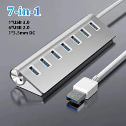 Aluminum Alloy USB 3.0 HUB 5Gbps High Speed Docking Station Expander OTG Multi Splitter Adapter for MacBook Pro/Air/Huawei Mate