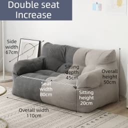 2 Person Bean Bag Sofas Relaxing Soft Lazy Puffs Sofa Living Room Comfortable Backrest Chair Portable Sleeping Sofas Furniture