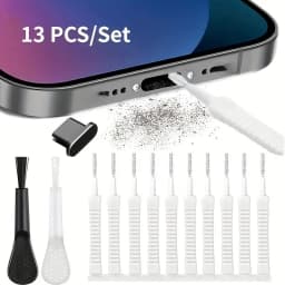 Mobile Phone Speaker Charging Port Cleaning Set Dust Plug for iPhone 16 15 14 Earphones Clean Kit Brush for Samsung Xiaomi