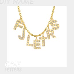 EMANCO Customized Name Necklace Personalized Zircon Letter Stainless Steel Choker Necklace Pendant Nameplate Gift Dropshipping
