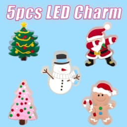 5PCS LED Shoe Charms Cats Dogs Unicorns Lighted Shoe Decorations Gamepad Cameras Diamond LED Pins for Women Girls Clog Buckles