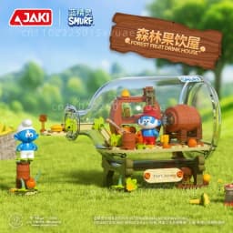 JAKI Blue Elf Building Blocks Drifting Bottle Series Anime Cartoon Assembly Toy Model Desktop Decoration Ornament Children Gifts