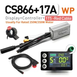 Ebike SineWave Three Mode Controller 24V-52V 17A 26A 30A 40A 45A TFT Display Throttle Hall Unlimited Motor 350W-2000W Moto