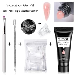 MTSSII 20m Extension Nail Gel Set Manicure Set Finger Quick Buliding Extension Gel Nail Polish Kit Soak Off UV Gel LED Nail Art
