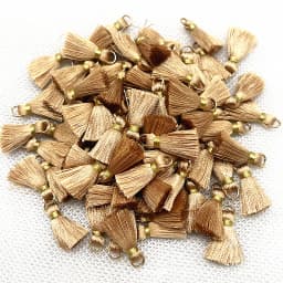 100/50Pcs 20mm Mini Metal Hanging Ring Tassel Trim Pendant DIY Craft Jewelry Handmade Earrings Decor Materials Fringe Trim