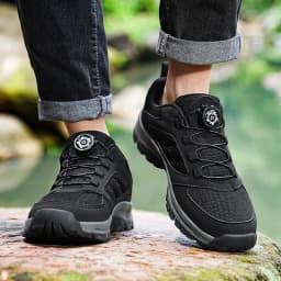 Men'S Large 39-48 Spring And Autumn Outdoor Sports Lace Rotating Buckle Comfortable Anti Slip Wear Resistant Hiking Shoes