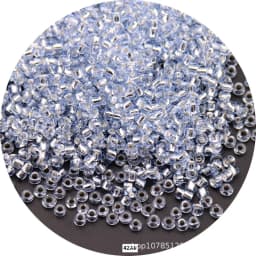 5g 1.5-4mm Transparent Cezch Silver Line Glass Beads 15/0 12/0 8/0 Spacer Seed Beads for Jewelry Making DIY Sewing Accessories