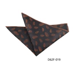 24cm Korean Style Leaf Floral Handkerchief For Men Suits Brown Red Pocket Square Polyester Woven Hanky Small Towel Tuxedo Cravat